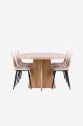 Venture Home - Bootcut-spisebord med Polar-spisebordsstol - Beige - Sp...