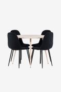 Venture Home - Plaza-spisebord med Polar-spisebordsstol - Sort - Spise...