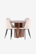 Venture Home - Olivia-spisebord med Polar-spisebordsstol - Beige - Spi...
