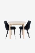 Venture Home - Andy-spisebord med Night-spisebordsstol - Sort - Spiseg...