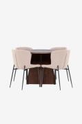 Venture Home - Bootcut-spisebord med Modesto-spisebordsstol - Beige - ...