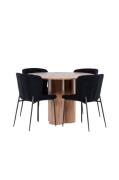 Venture Home - Olivia-spisebord med Modesto-spisebordsstol - Sort - Sp...