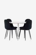 Venture Home - Plaza-spisebord med Polar-spisebordsstol - Sort - Spise...