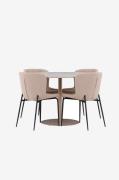 Venture Home - Lycke-spisebord med Modesto-spisebordsstol - Beige - Sp...