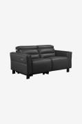 Loft24 - Sofa 2 sæder 1 elektrisk tilbagelænet Carpari - Sort - 2-pers...