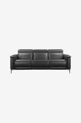Loft24 - Hjørnesofa 3 sæder 1 liggestol højre elektrisk Lund - Sort - ...