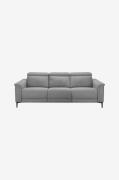 Loft24 - 3-personers sofa med 2 elektriske liggestole Lund - Grå - 3-p...