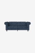 Dorel Home - 3-personers sovesofa med chaiselong Hartford - Gul - Sove...