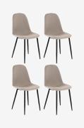 Loft24 - Spisebordsstol 4 stk. Miller - Grå - Stole - - Homeroom