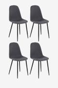 Loft24 - Spisebordsstol 4 stk. Miller - Grå - Stole - - Homeroom