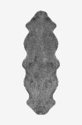 Skinnwille - Fåreskind Curly Dobbelt - Grå - Skind & skindtæpper - - H...