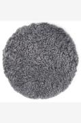 Skinnwille - Fåreskindshynde rund Curly - Grå - Skind & skindtæpper - ...