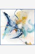 Malerifabrikken - Confidential Blue / Blandet maleri / 100 X 100 cm - ...