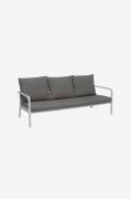 Hillerstorp - Sofa Hånger 3-personers Hvid ramme Hynder grå-beige - Hv...
