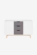 Loft24 - Skænk Meera 2 låger/3 skuffer - Hvid - Skænke & sideboards - ...