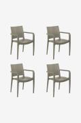 Hanah Home - Stolesæt (4 dele) - Specto Large - Grå - Spisestole - - H...