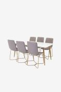 Venture Home - Spisebordssæt Polar med stole X - Grå - Spisegrupper - ...