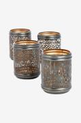 Halvor Bakke - Springbok Candle Lantern 4-pk - Grå - Lysestager & lant...