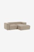 Kave Home - Soffa Blok 2-sits i chenille divan höger - Hvid - 4-pers. ...