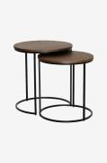 Nordic Furniture Group - Sidebordssæt Duett, rund eg - Brun - Småborde...