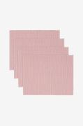 Linum - Dækkeserviet Uni 4-pak - Rosa - Løbere & dækkeservietter - - H...