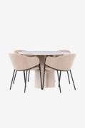 Venture Home - Olivia-spisebord med Evelina-spisebordsstol - Beige - S...