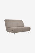 Loft24 - Mallory Daybed med foldbar funktion i fløjl - Grå - Daybeds -...