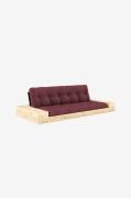Karup - Base Sovesofa m. 2 sidebokse Tre-personers - Rød - Sovesofaer ...