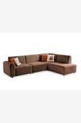 Hanah Home - Hjørnesofa S Loft Right - Brun - Sofaer med chaiselong - ...