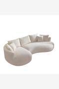 Hanah Home - Hjørnesofa Venedik Left - Hvid - Sofaer med chaiselong - ...