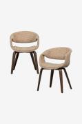 WOOOD - Yossi spisestol - sæt med 2 stk. - Beige - Stole - - Homeroom