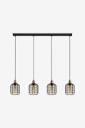 EGLO - Pendellampe Chisle Black /Bronzed/Amber With 4 Lamps - Sort - L...