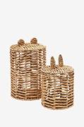 Kave Home - Kurv - venezia 2-pak - Brun - Småopbevaring - - Homeroom