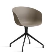 HAY About A Chair - AAC 20 - Sort Drejestel - Khaki