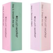 Brushworks Nail Buffing Block Pastel 2 pcs