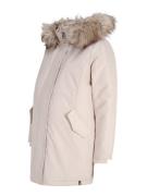 Only Maternity Vinterparka 'New Katy'  nude / lysebrun