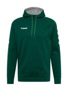 Hummel Sportsweatshirt  grå-meleret / mørkegrøn / hvid