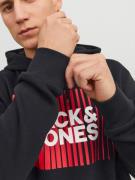 JACK & JONES Sweatshirt  pastelrød / sort / hvid