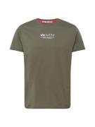 ALPHA INDUSTRIES Bluser & t-shirts  oliven / hvid