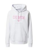 EINSTEIN & NEWTON Sweatshirt 'Cat Mom'  pink / hvid