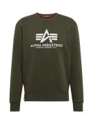 ALPHA INDUSTRIES Sweatshirt  oliven / rød / hvid