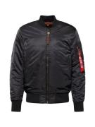 ALPHA INDUSTRIES Overgangsjakke 'MA-1 VF 59'  antracit / blodrød