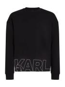 Karl Lagerfeld Sweatshirt 'Bold Hem'  sort / hvid