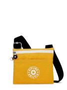 KIPLING Skuldertaske 'Gib'  gul / hvid