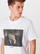 Mister Tee Bluser & t-shirts 'Trust'  blandingsfarvet / hvid