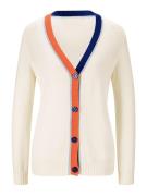 heine Cardigan  ecru / navy / orange