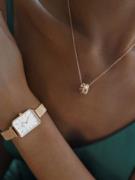 Daniel Wellington Analogt ur 'Quadro Pressed Melrose RG White'  rosa g...