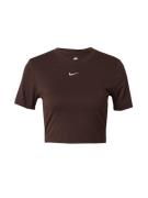 Nike Sportswear Shirts 'Essential'  mørkebrun / hvid