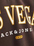 JACK & JONES Sweatshirt 'Bradley Cedric'  choko / gylden gul / offwhit...