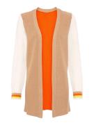 heine Cardigan  camel / gul / orange / hvid